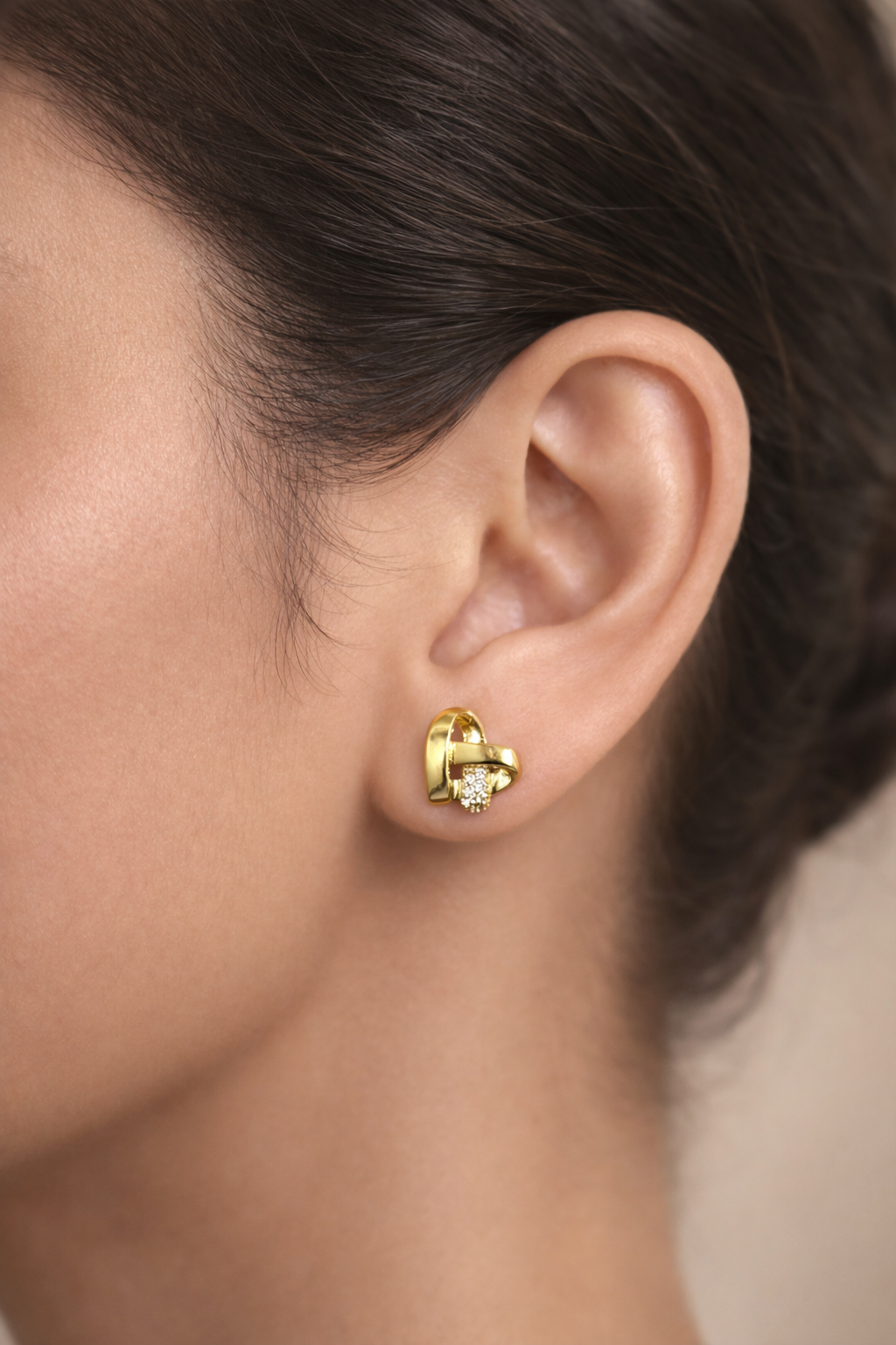 Elegante Zirkonia Ohrstecker – Gold / Silber