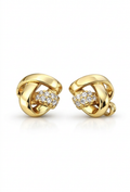 Elegante Zirkonia Ohrstecker – Gold / Silber
