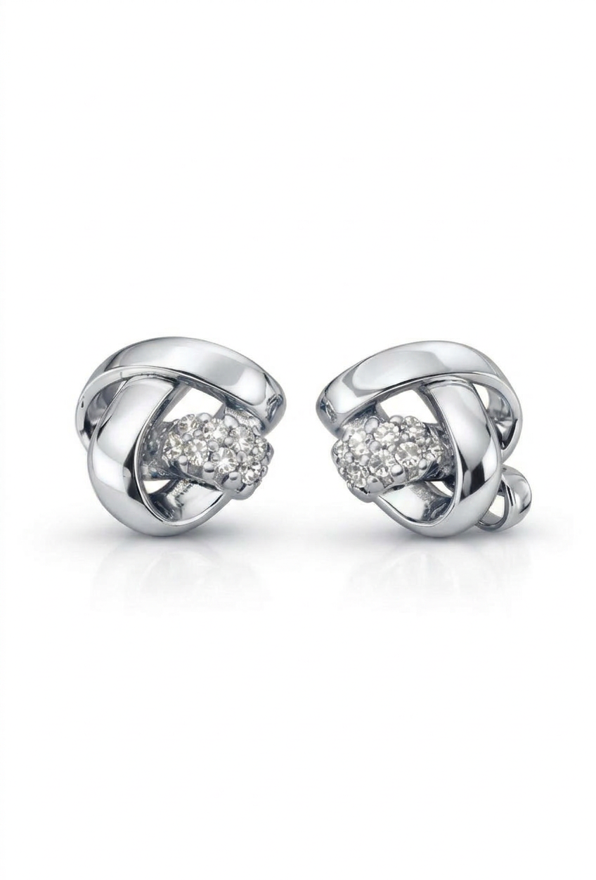 Elegante Zirkonia Ohrstecker – Gold / Silber